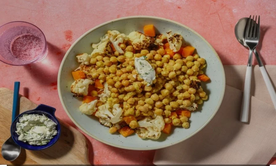 Curry de calabaza y coliflor asada Vegetariana