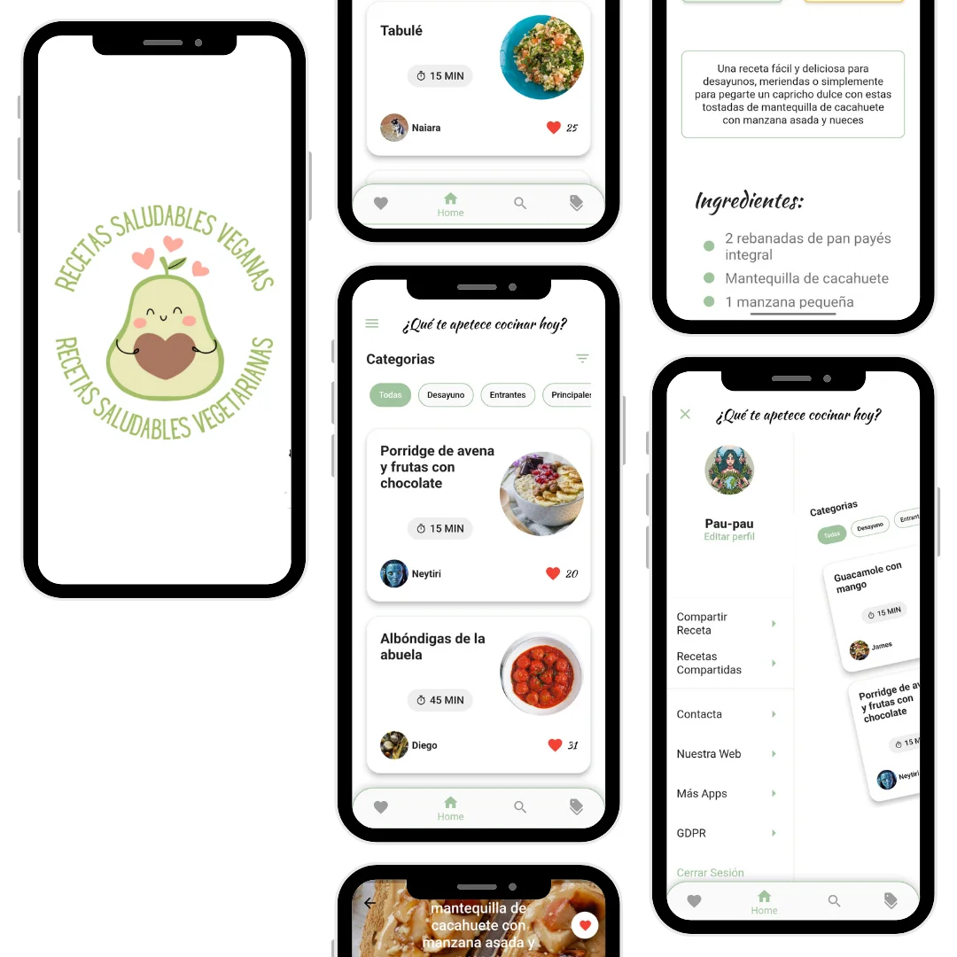 app recetas veganas y vegetarianas gratis en español e ingles