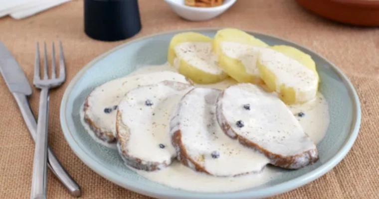 Filetes de seitán en salsa de pimienta