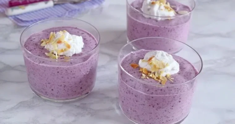 Mousse de arándanos