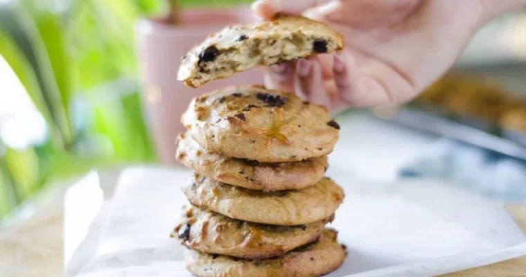 Galletas de mantequilla de cacahuete y pepitas de chocolate